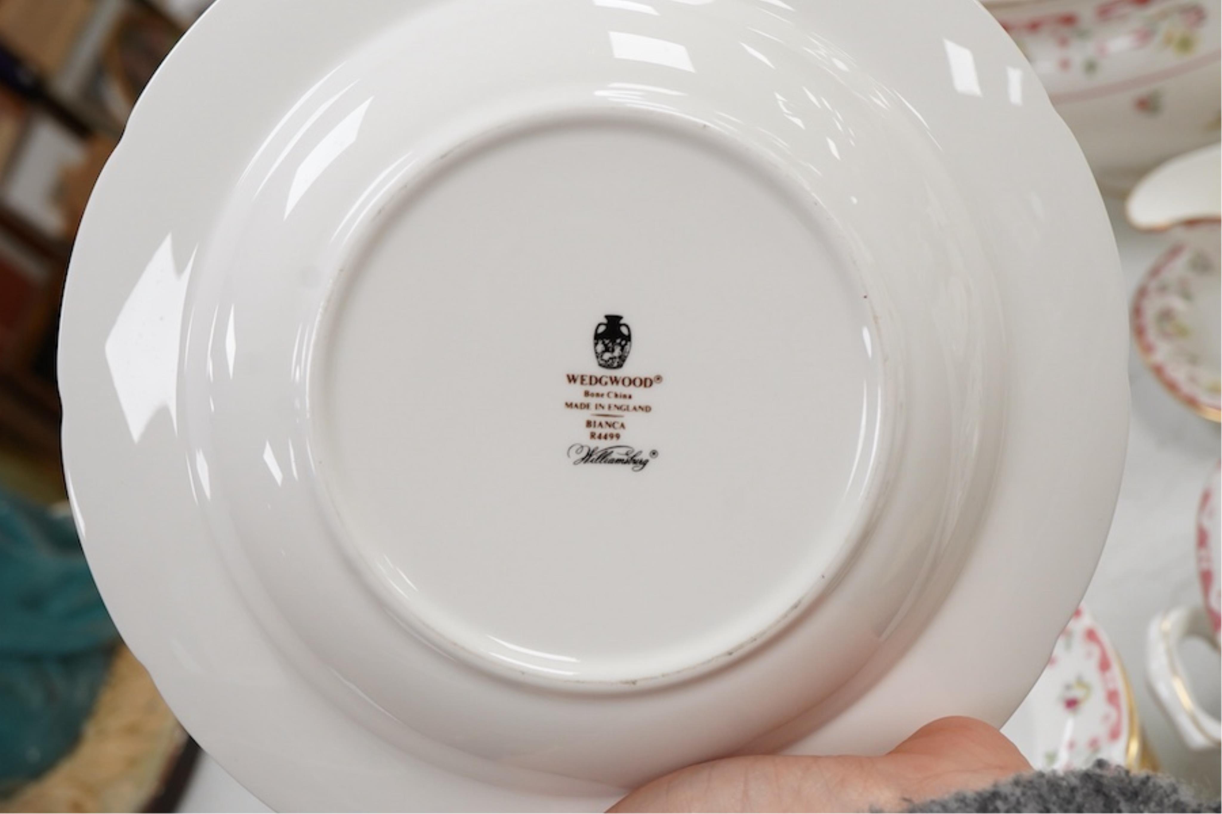 A Wedgwood Bianca pattern part dinner service including tureens